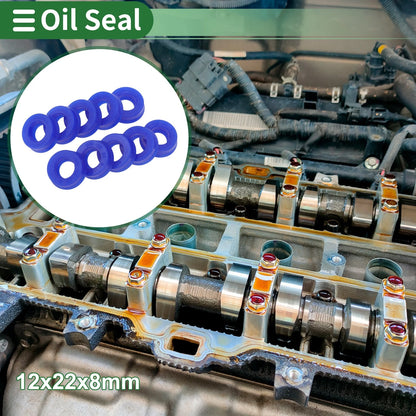 Oil Seal Rotary Shaft Seal TPU 12x22x8mm High Pressure Blue 10 Pcs