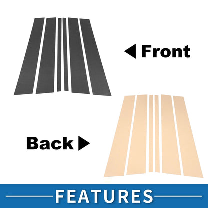 Carbon Fiber Door Pillar Window Trim for Land Rover Discovery LR4 (2010-2016)