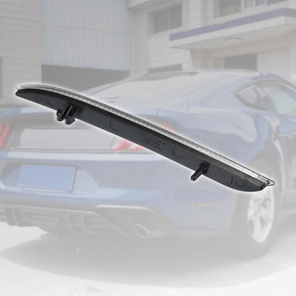 Bumper Reflector Stickers 2 x for Ford Mustang (2015-2023) Smoked Black
