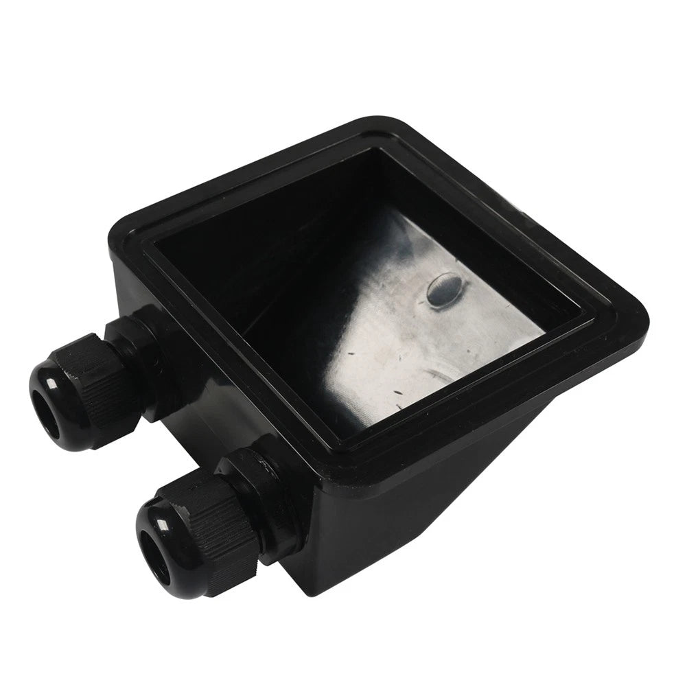 Black Double Wire Cable Entry Gland Box for Solar Panel RV Caravan