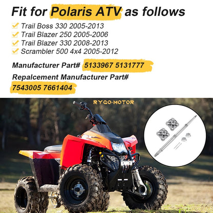 Rear Axle Shaft & Hubs for Polaris ATV Trail Blazer Trail Boss Scrambler
