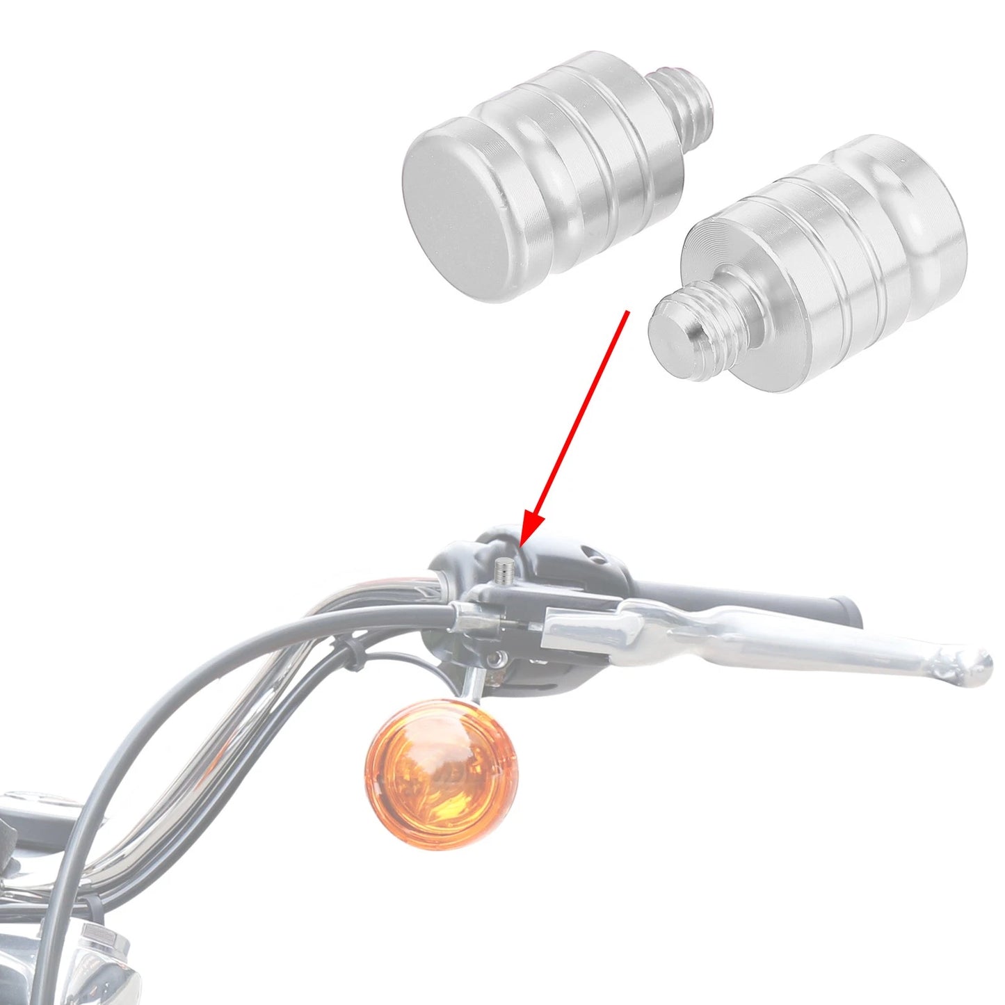 2 x Left Mirror Hole Plug Screws for Motorcycle
