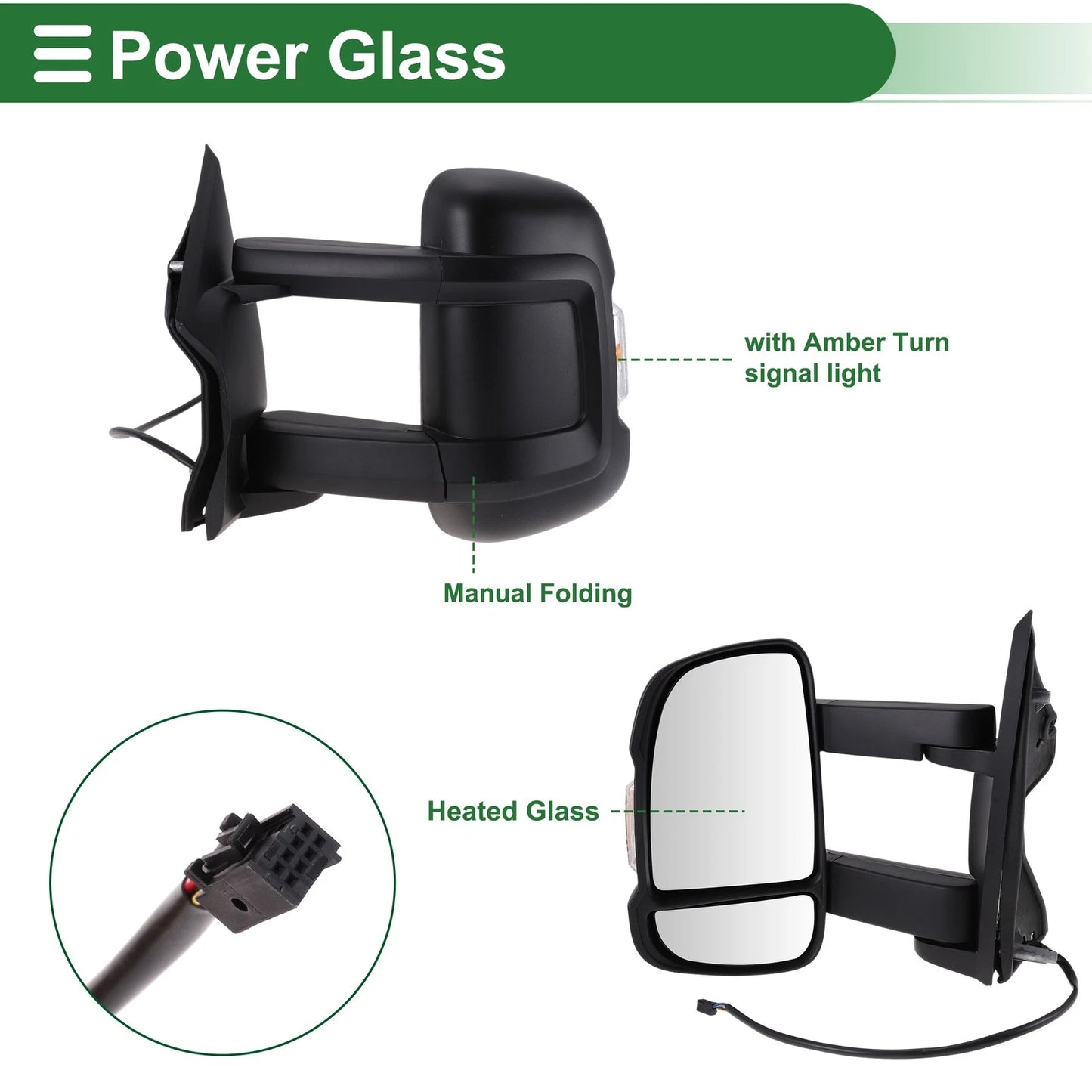 Left Side Door Mirror for Citroen Jumper Relay (2006-2023)