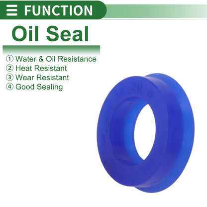 Oil Seal 12x20x6mm 10 Pcs TPU Seal Ring Rotary Shaft for Generic