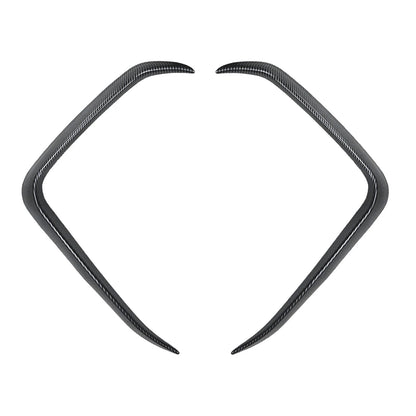 2 x Carbon Style Front Bumper Side Air Vent Trims for BMW X6 (2019-2022)