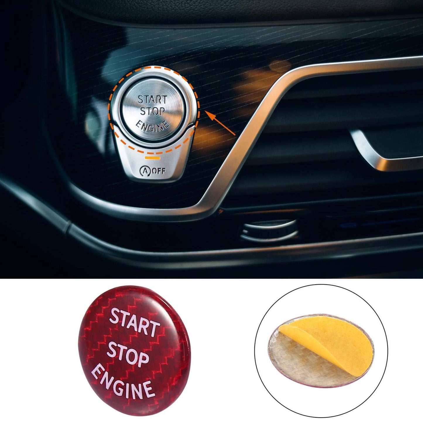 Engine Start Stop Push Button Cover for BMW E53 E60 E61 E63 E64 (2000-2010)