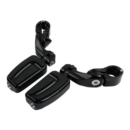 1.25" 32mm Highway Short Angled Mount Foot Pegs for Harley Softail Deluxe