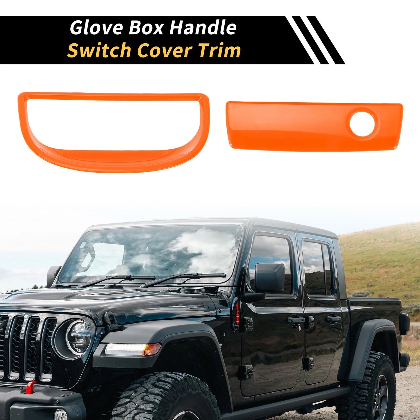 Glove Box Handle Switch Cover for Jeep Wrangler JK (2007-2017) - Orange