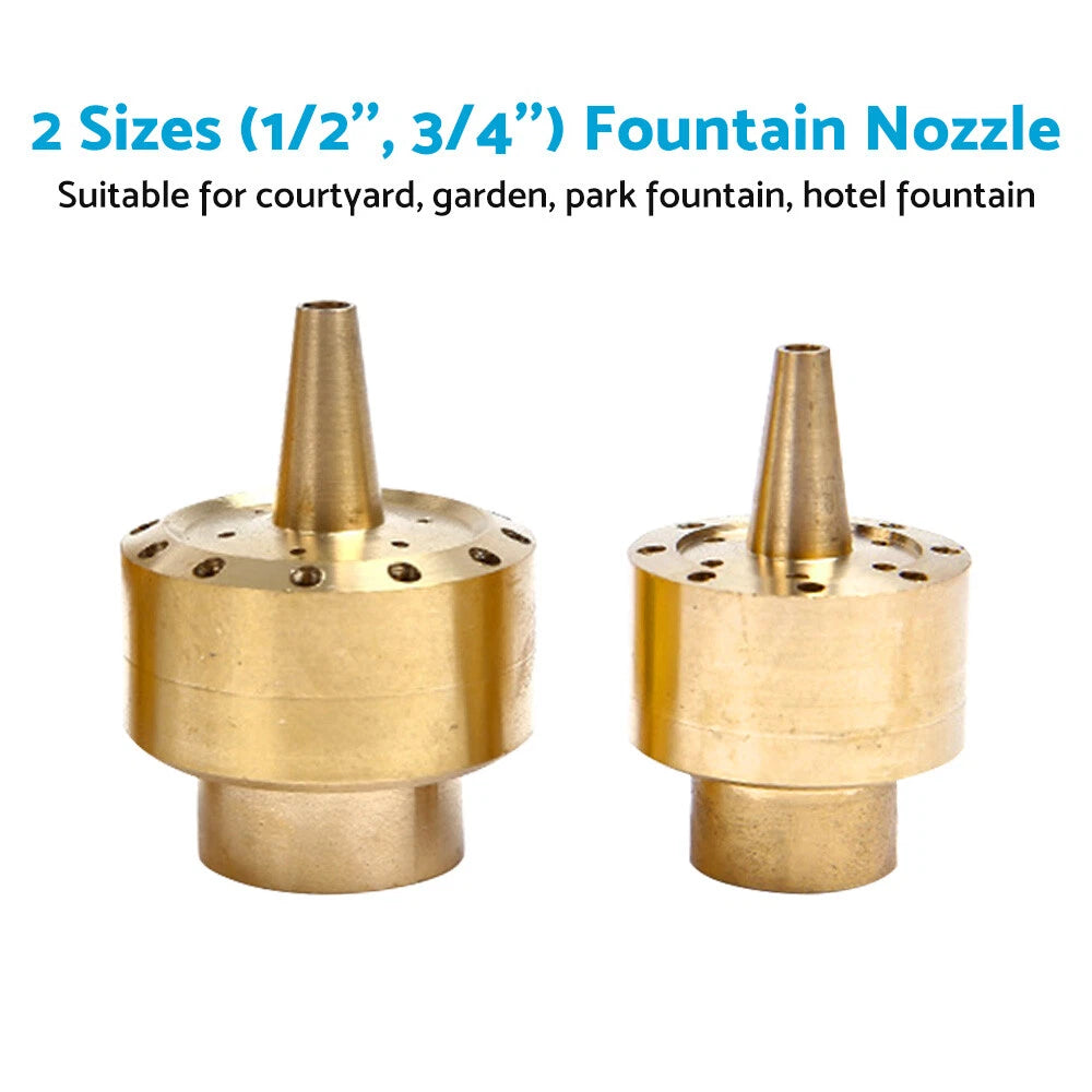 Brass Column Fireworks Water Fountain Nozzle for Pond Sprinkler Shower Head