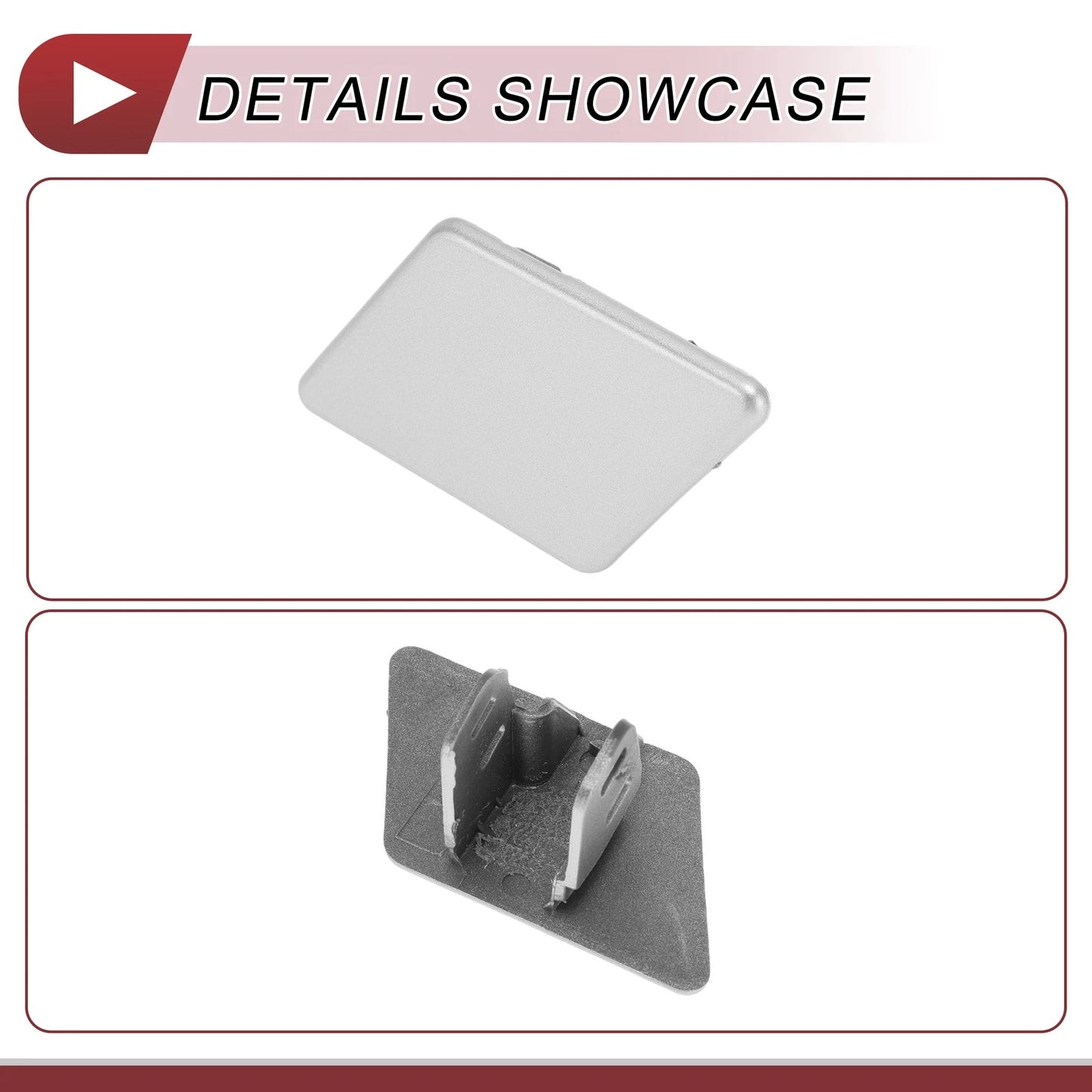 Bumper Headlight Washer Nozzle Cover for BMW 335i (2007-2013) Silver Tone