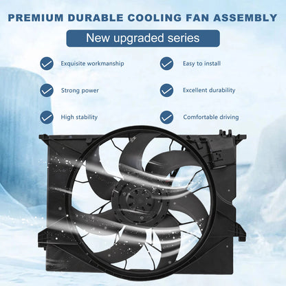 Radiator Cooling Fan Assembly for Mercedes C216 W221 S350 S500 (2006-2013)