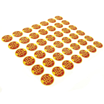 Mixed Fuel 50:1 Waterproof Warning/Caution Sticker Label 42Pcs 1" Round