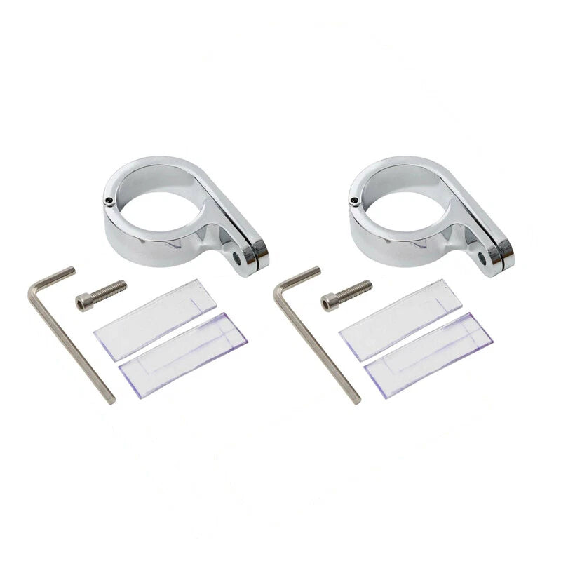 1 1/4" Chrome Universal Handlebar Mounts for Harley