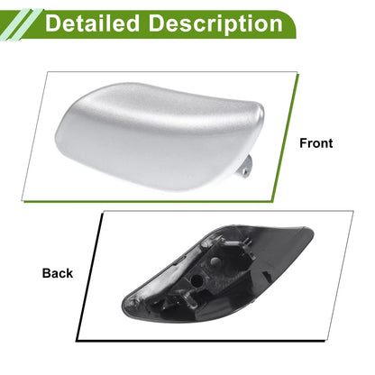 Left Washer Nozzle Cover Cap for Porsche Cayenne - Silver