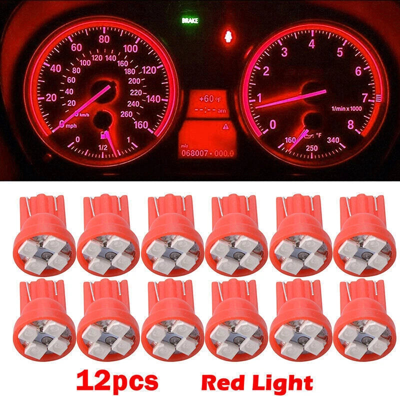 T10 Wedge 4 SMD LED Brake Light Bulbs for Various Makes & Models