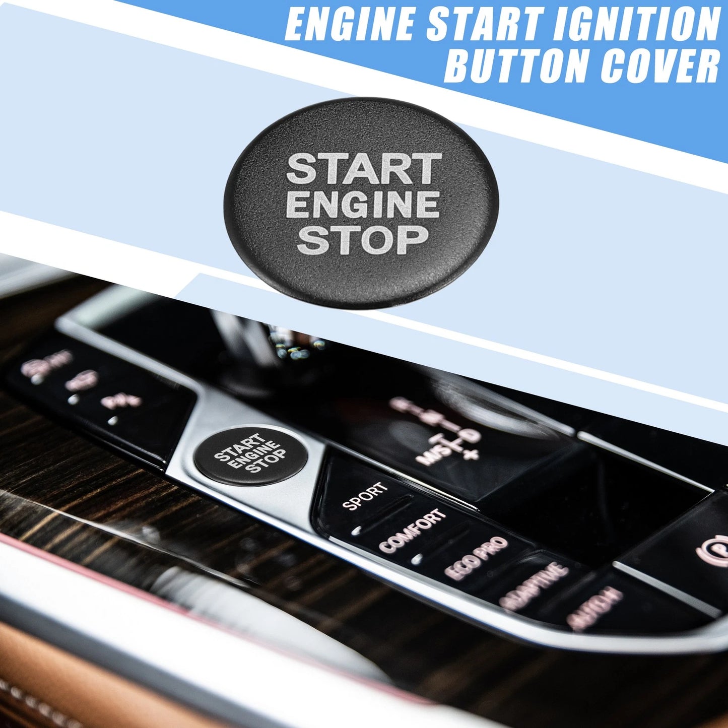 Start Stop Ignition Button Cover Decal for BMW 320i 330i G20 (2020-2022)
