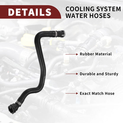 Water Heater Hose for Ford C-Max (2015-2019) - Black 1 x Piece