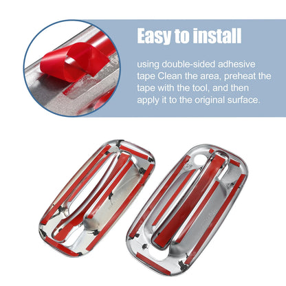 1 Pair Exterior Door Handle Cover with Keyhole for Chevrolet Tahoe (2000-2006)