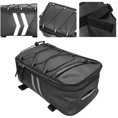 8L Tail Bag for Motorcycle PU Leather Waterproof Large Capacity Storage Bag