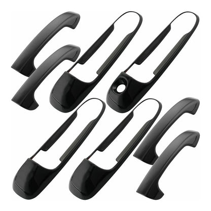 8x Black Door Handle Covers for Dodge Ram 1500 2500 3500 4500 5500 (2009-2018)