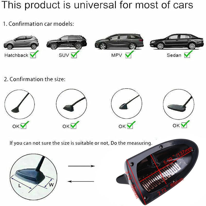 Shark Fin Antenna Cover for Kia Optima 2013-2016 AM/FM Signal Radio Aerial