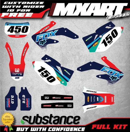 Foxy Style Graphics Kit for Honda CRF 450X Decals (2005-2016)