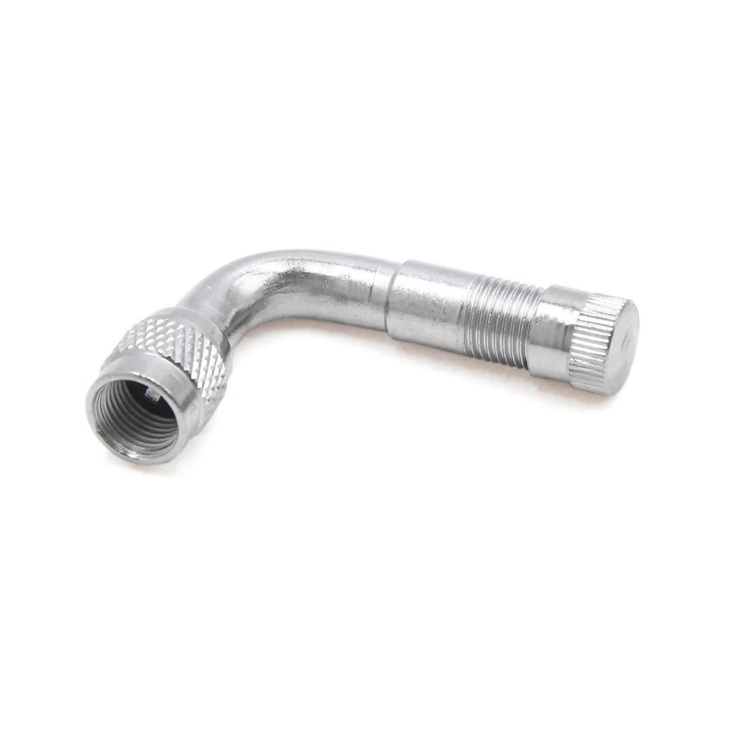 2 x Silver Tone 90 Degree Tire Valve Extension Adapter for Car/Motorcycle