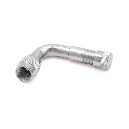 2 x Silver Tone 90 Degree Tire Valve Extension Adapter for Car/Motorcycle