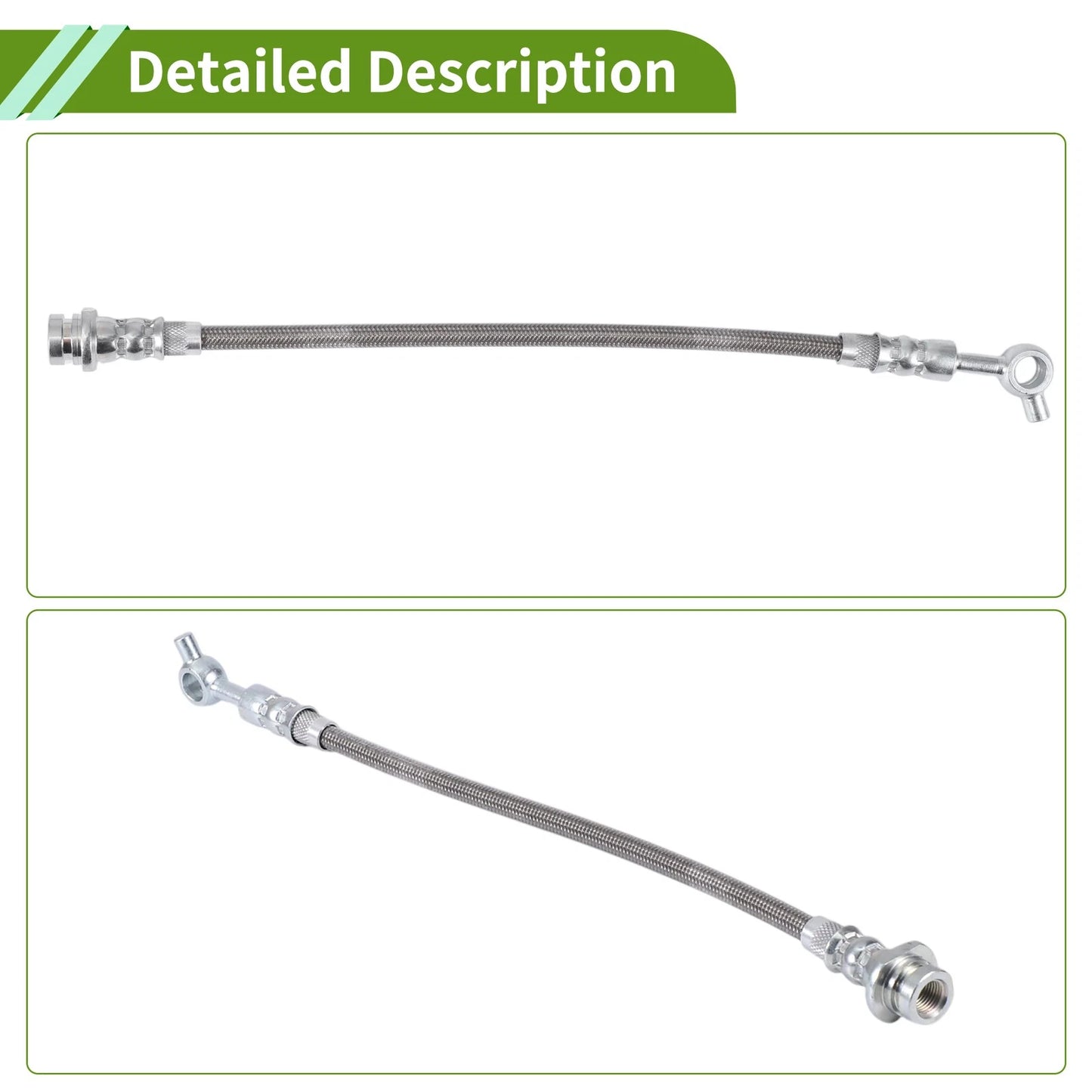 4pcs Extended Braided Brake Line Hose for Nissan Patrol GQ Y60 (88-97)