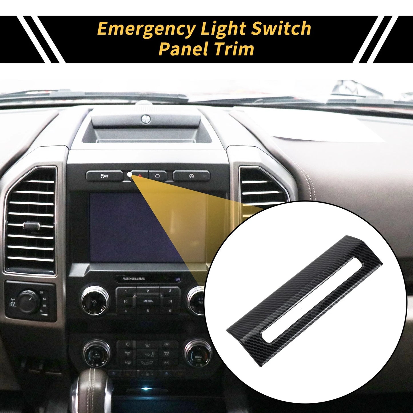 Emergency Light Switch Panel Trim for Ford F-150 (2015-2020)
