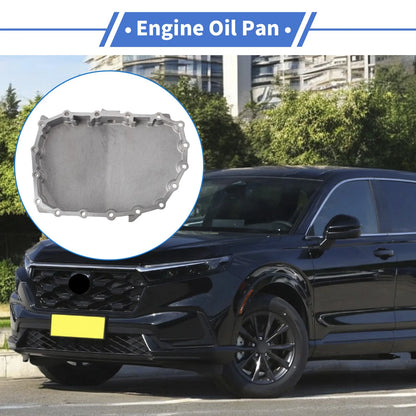 Engine Oil Pan for Honda Civic (2014-2020) Aluminum Alloy Silver Tone