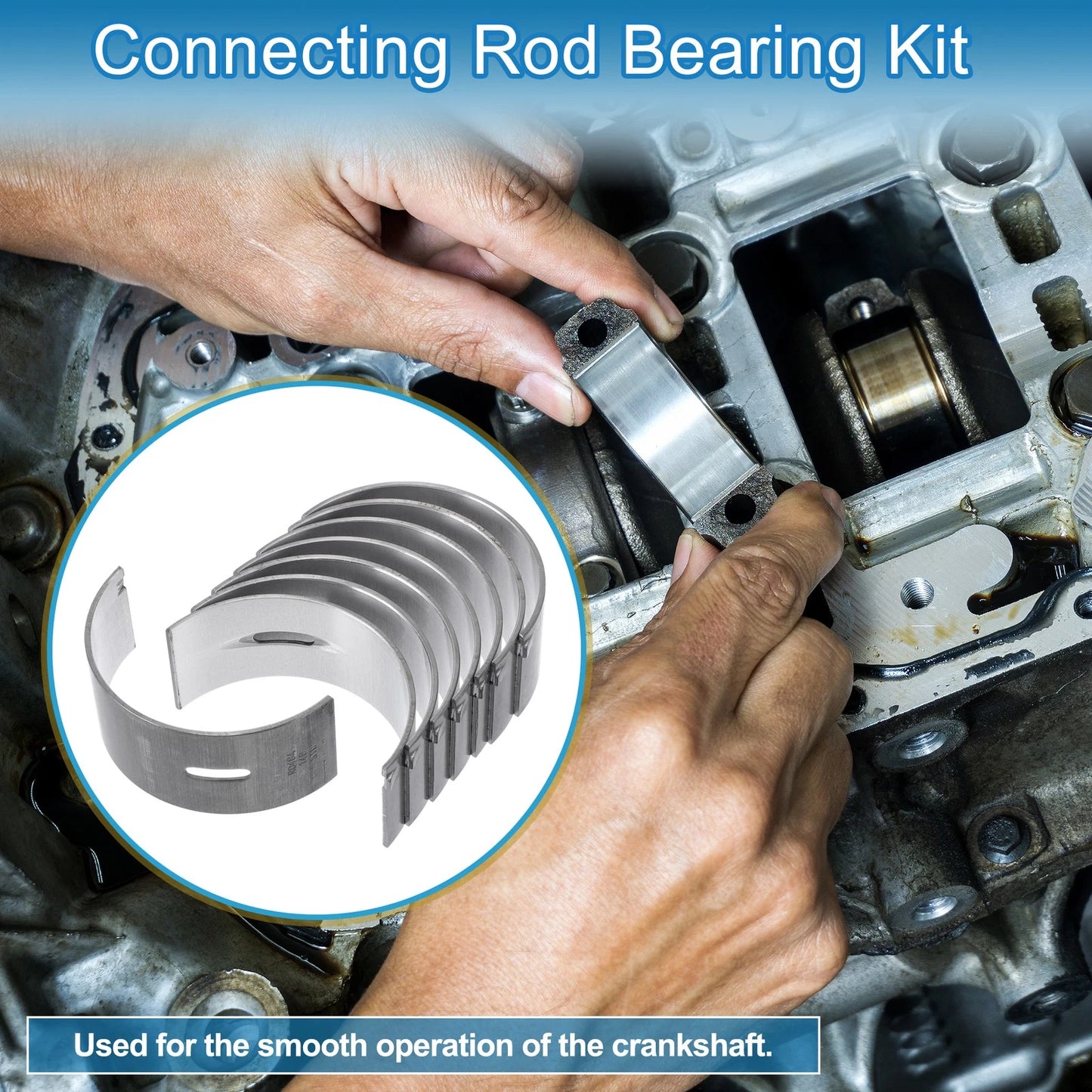 Connecting Rod Bearing Set 8 Pcs for Toyota DYNA (1991–1999)