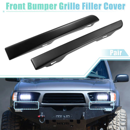 Pair Front Headlight Bumper Grille Filler for Toyota