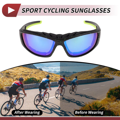 1Pc Goggles Motorcycle Green Lens Black Frame Tri-acetel Cellulose for MakeModel
