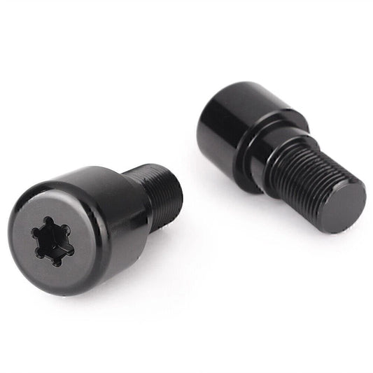 18mm Black Handlebar Grips & End Cap Plugs for Motorcycle Dirt Bike
