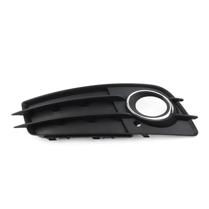 Left Front Fog Light Grille Cover w/Chrome Ring for Audi A4 S4 (2008-2012)