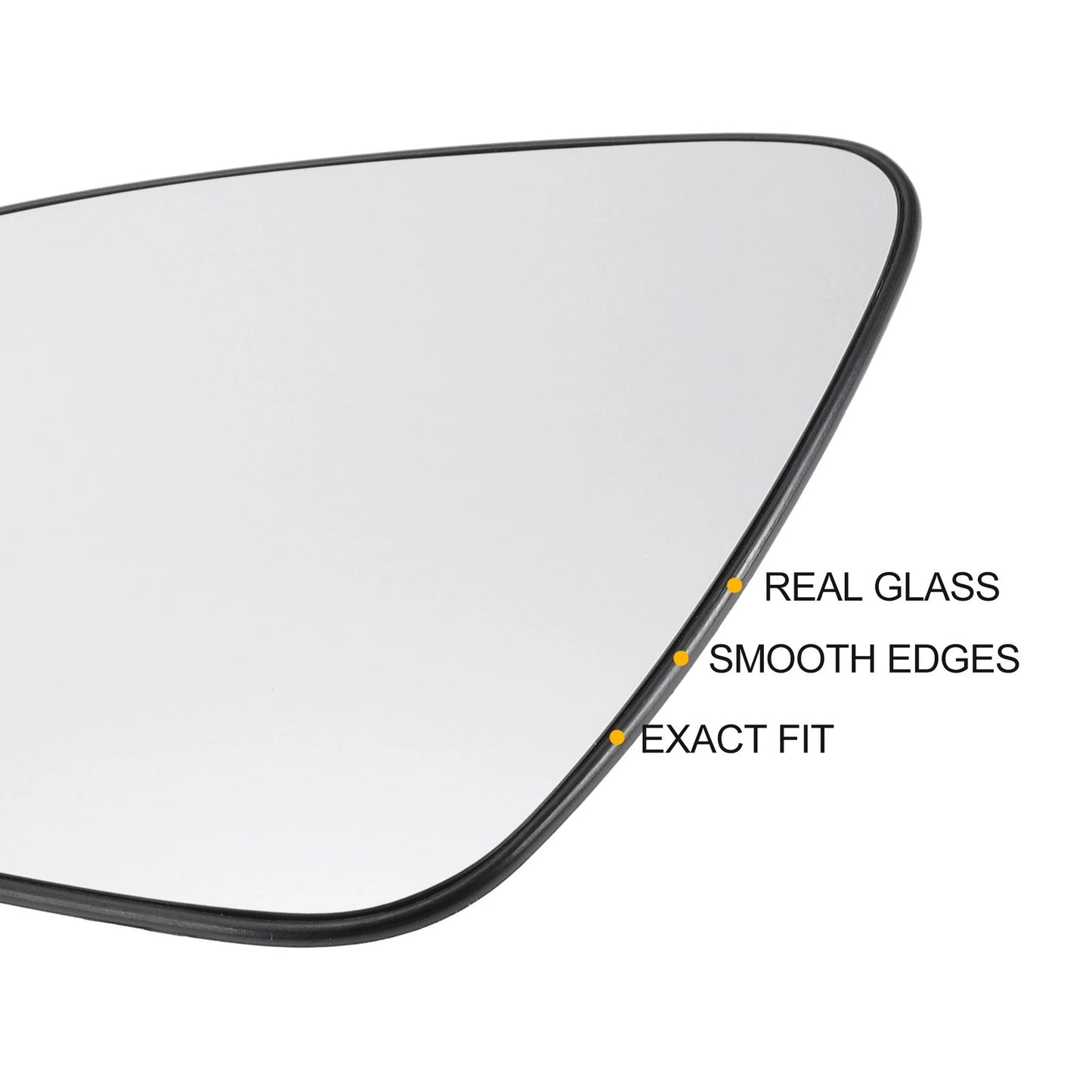 Left Side White Mirror Glass w/ Back Non-heated for Peugeot 108 (2014-2023)