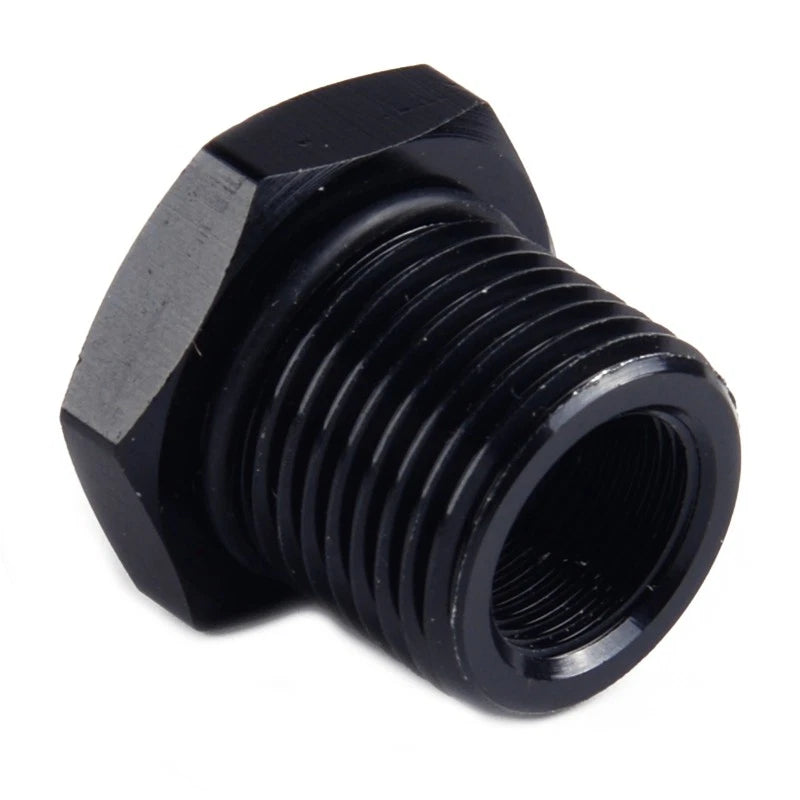 Black Oil Filter Adapter 1/2-28 to 3/4-16 Threaded for Car Model