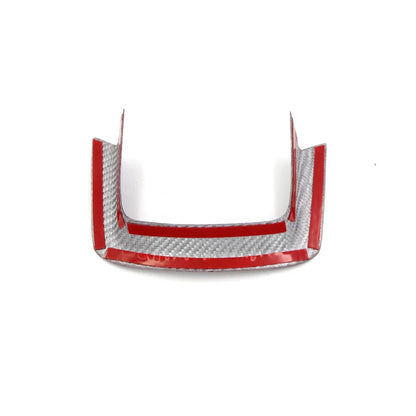 Red Carbon Fiber Steering Wheel Lower Cover Sticker Fit For Range Rover Sport