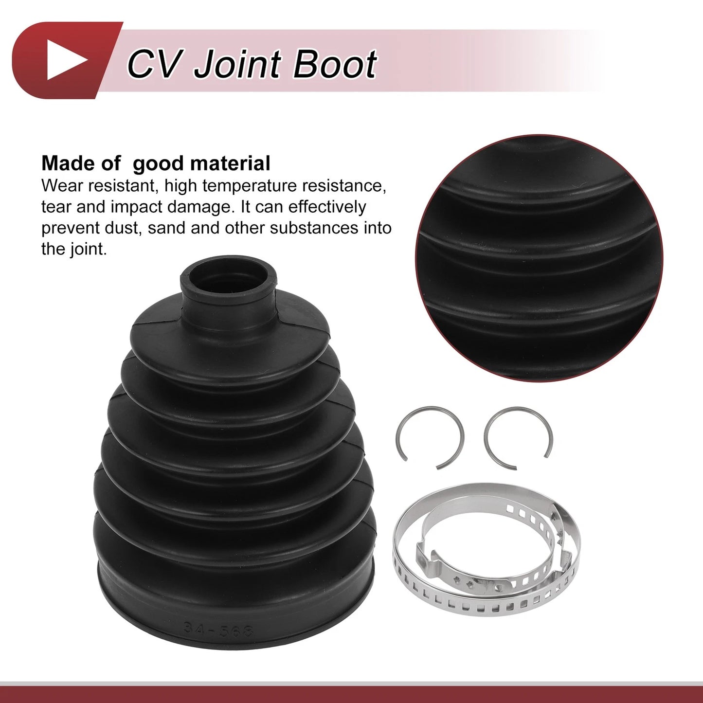 Outer CV Joint Boot Kit w/ Clamps for BMW 530i xDrive (2017-2023)