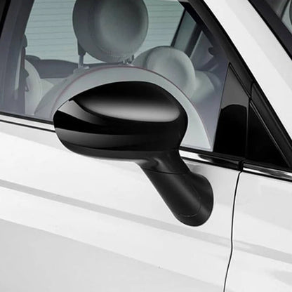 Right Door Side Wing Cap Mirror Cover for Fiat 500 (2007-2020) Black
