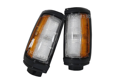 Corner Light Lamp 1 Pair Black Trim for Mitsubishi L200 Triton (1986-1996)