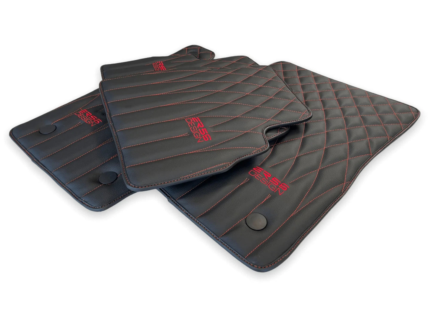 Black Leather Floor Mats for Mercedes-Benz G Class W461 (1979-2008)
