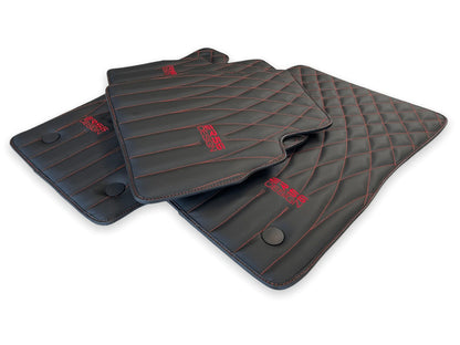 Black Leather Floor Mats for Mercedes-Benz G Class W461 (1979-2008)