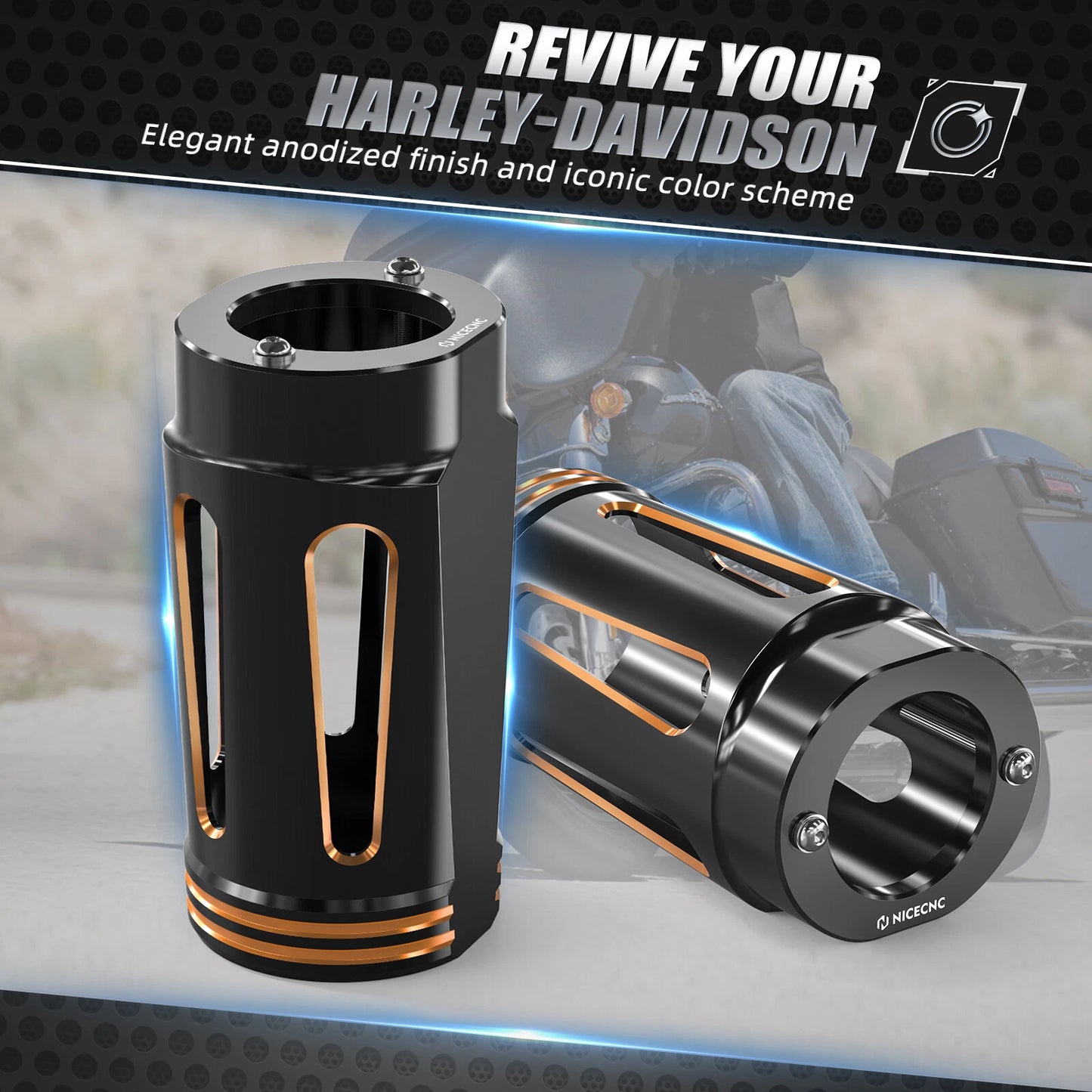 Fork Boot Slider Covers for Harley Road Glide FLTRX (2015-2023)