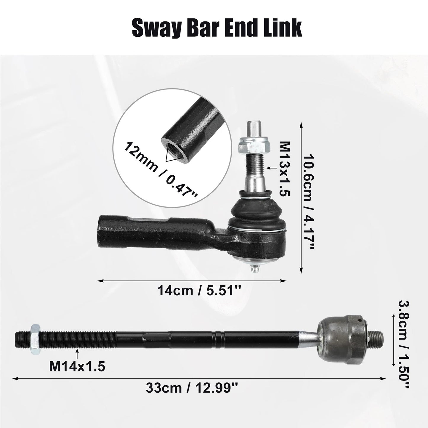 4 Pcs Tie Rod End Links for Dodge Charger (2011-2023)