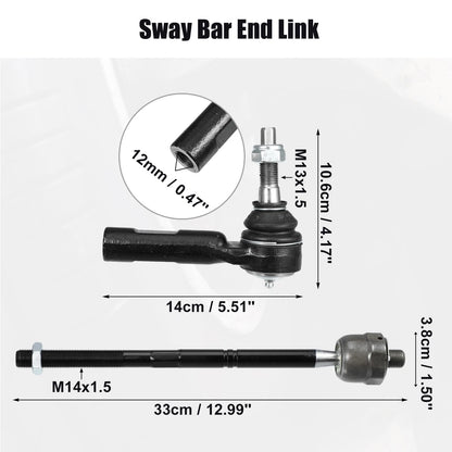 4 Pcs Tie Rod End Links for Dodge Charger (2011-2023)