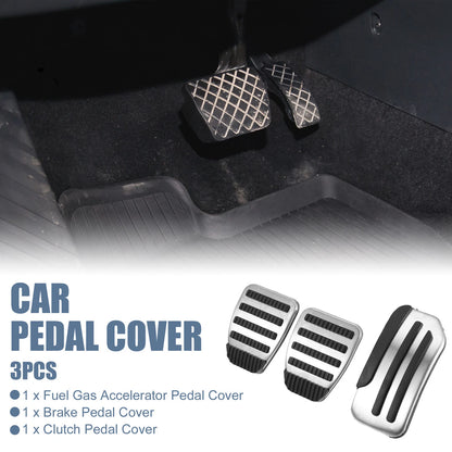 3 x Accelerator & Brake Pedal Covers for Nissan Juke, Leaf (2011-2018)