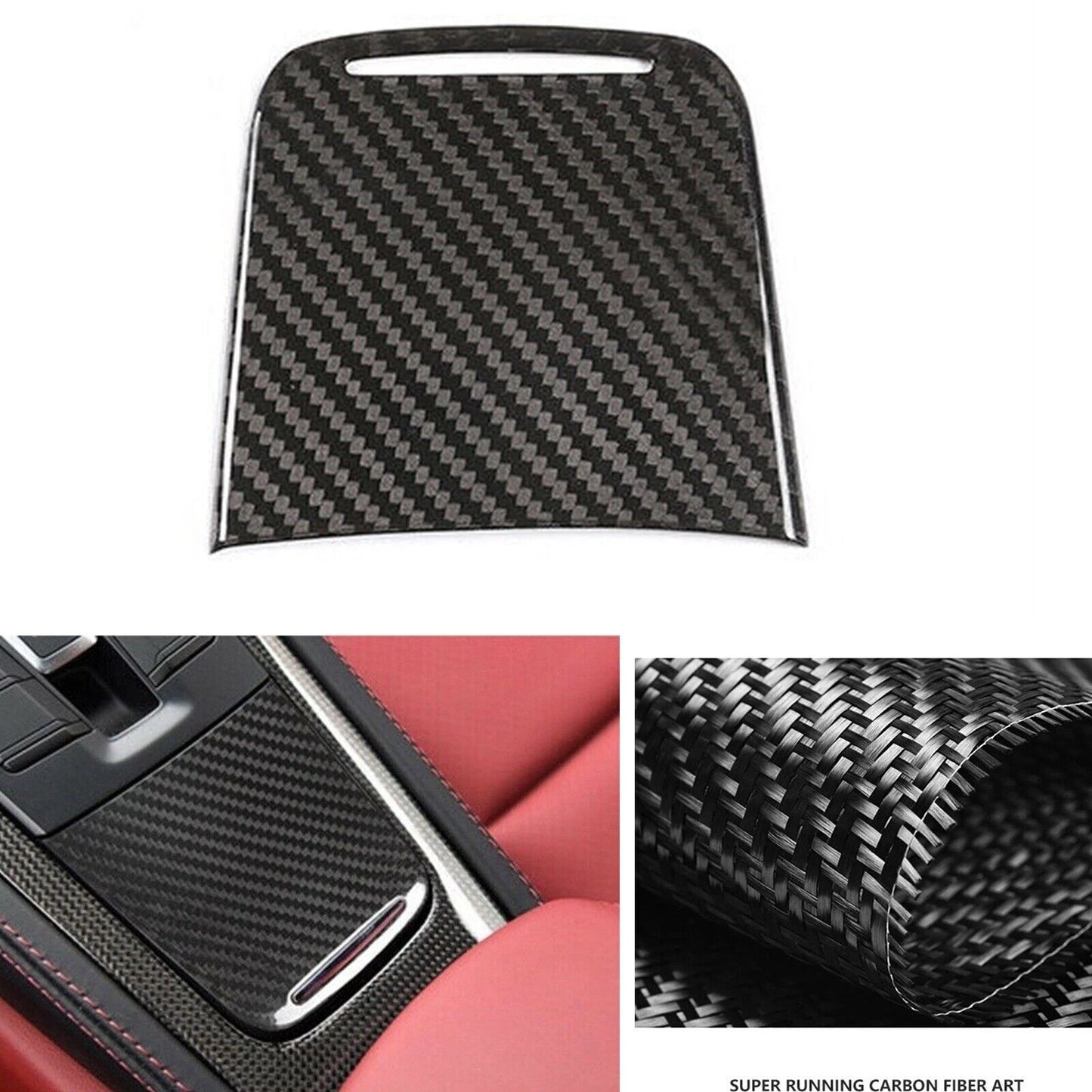 Carbon Fiber Central Console Box Cover for Porsche 718, 911 (2016-2019, 2012-2018)