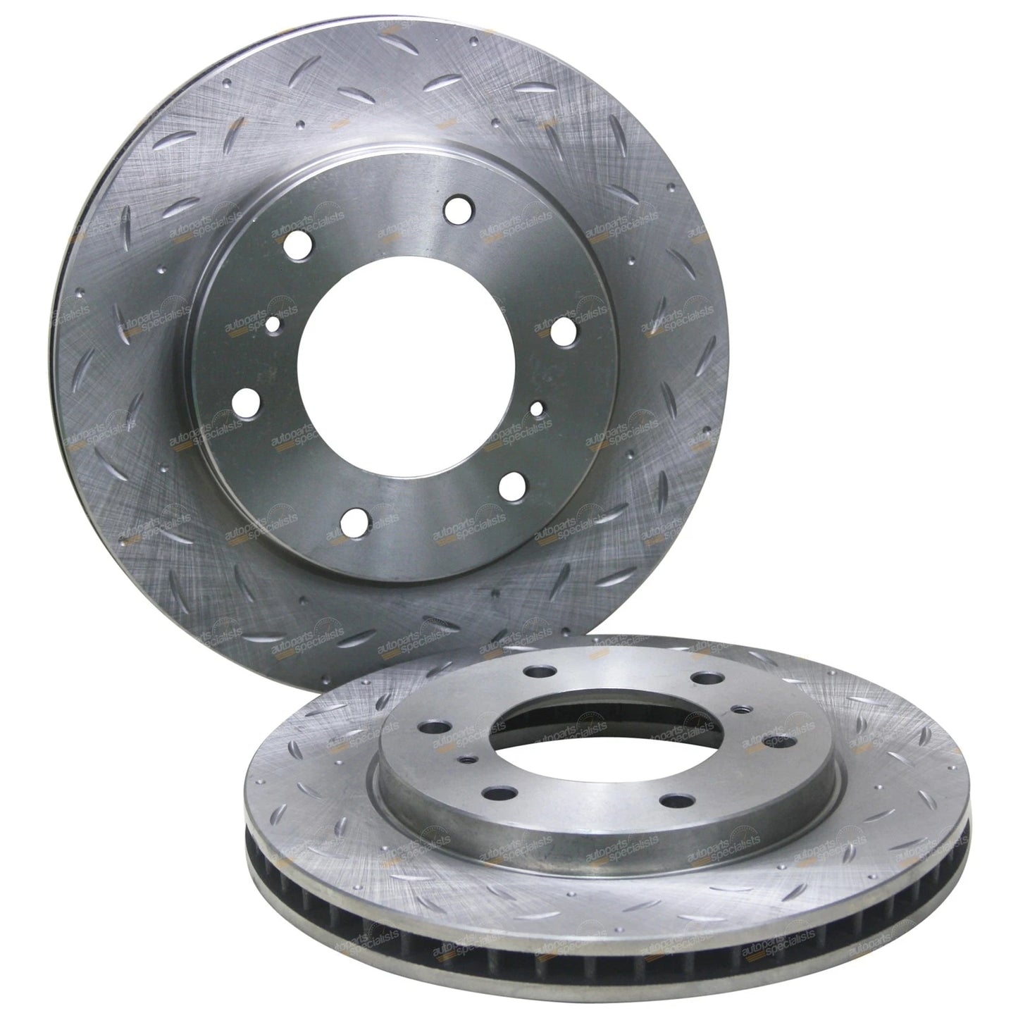 2x Front Slotted Disc Brake Rotors for Triton ML MN MQ 4X4 (2006-2018)